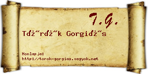 Török Gorgiás névjegykártya